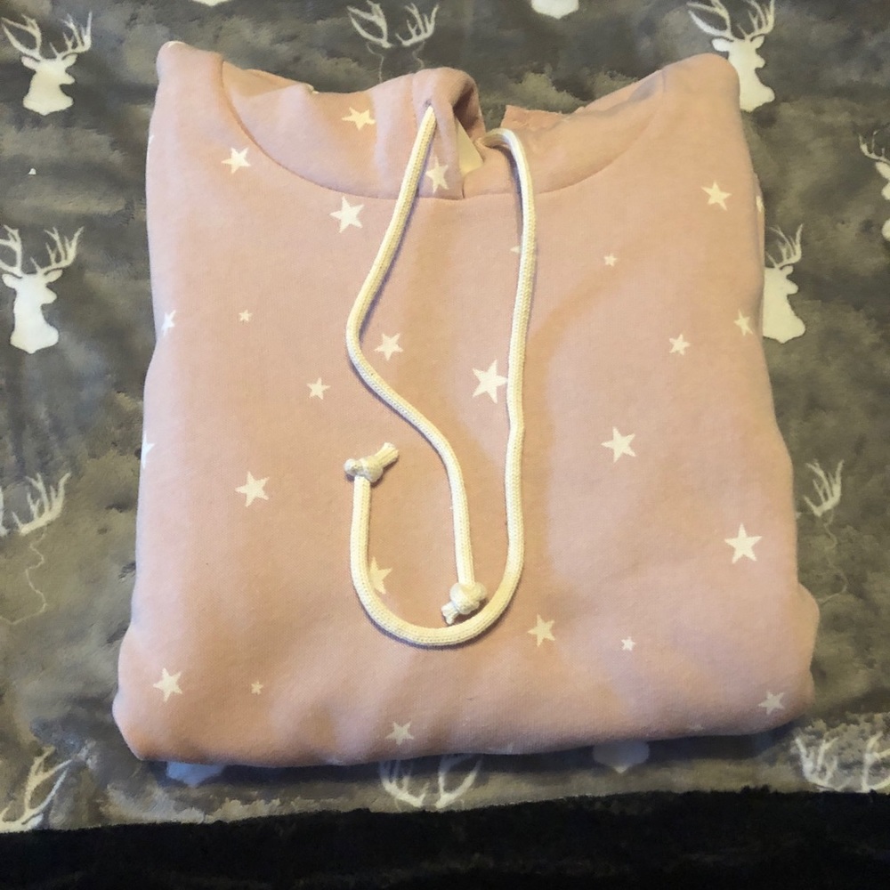 Alternative Star Raw Hem Drawstring Hoodie